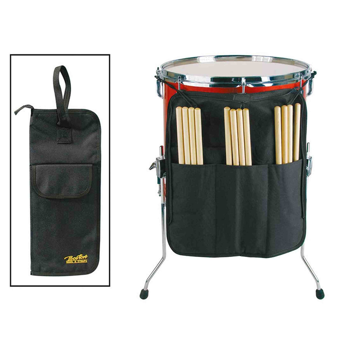 Boston ST-200 Drumstokkentas, met accessoiresvak en floortom-bevestigingshaken