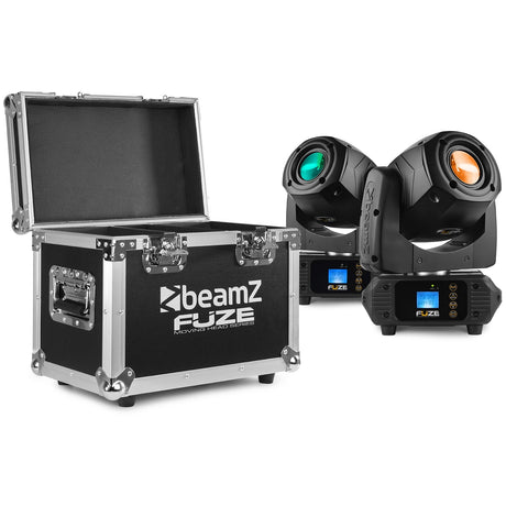 BeamZ Fuze75S LED Spot Moving Head Set van 2 in Flightcase