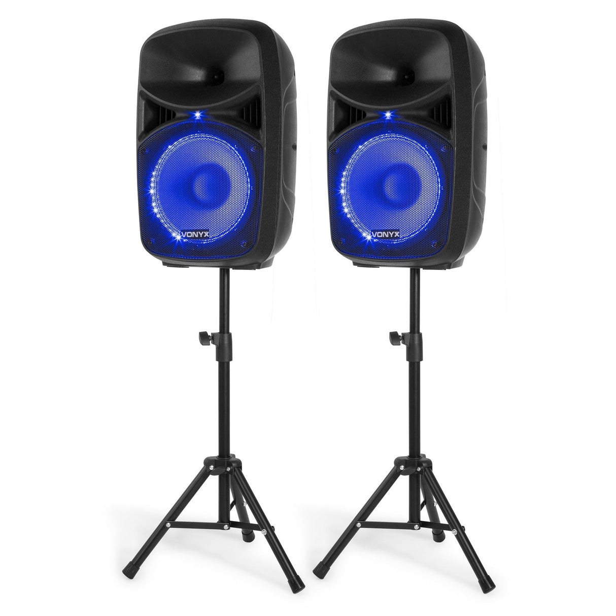 VONYX VPS102A 600W Actieve Speakerset met Bluetooth, USB/SD en 10 inch Woofers