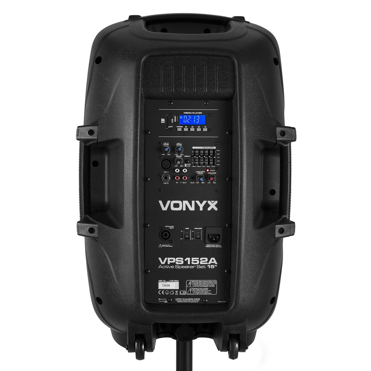 VONYX VPS152A 1000W Actieve Speakerset met Bluetooth, USB/SD en 15 inch Woofers