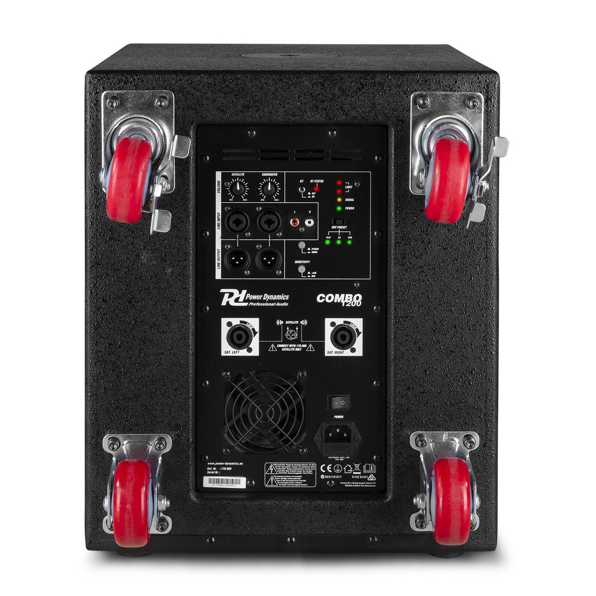 Power Dynamics PD Combo 1200 Geluidssysteem 1200W met 12 inch Subwoofer, DSP en Bluetooth