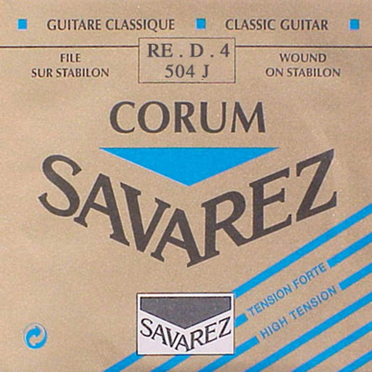 Savarez 504-J D-4 snaar, silverplated wound Corum, from 500-CRJ and 500-ARJ set, hard tension