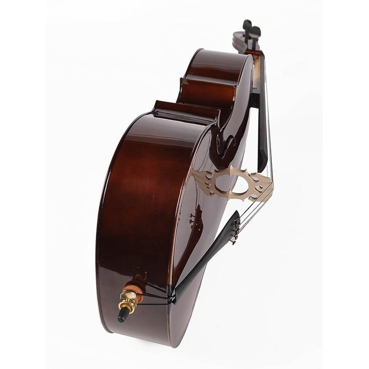 Leonardo LC-2014 cello set 1/4, geheel massief, nitro, ebben toebehoren, inclusief tas en strijkstok
