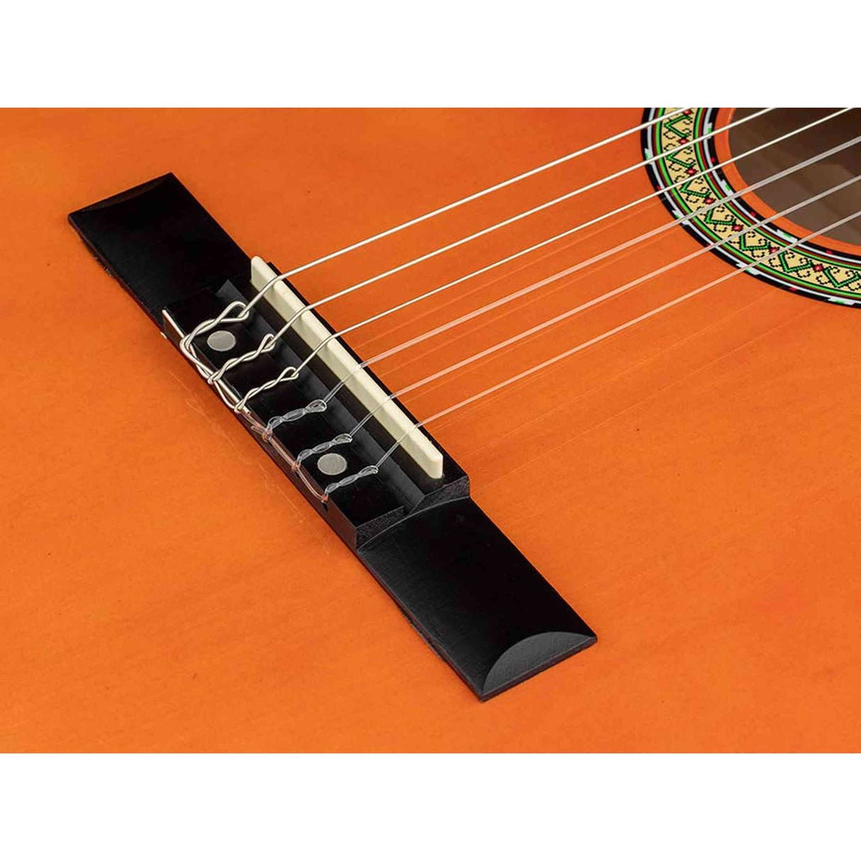 A. Martinez MTC-080 4/4 klassieke gitaar bruin naturel met standaard, tas en tuner