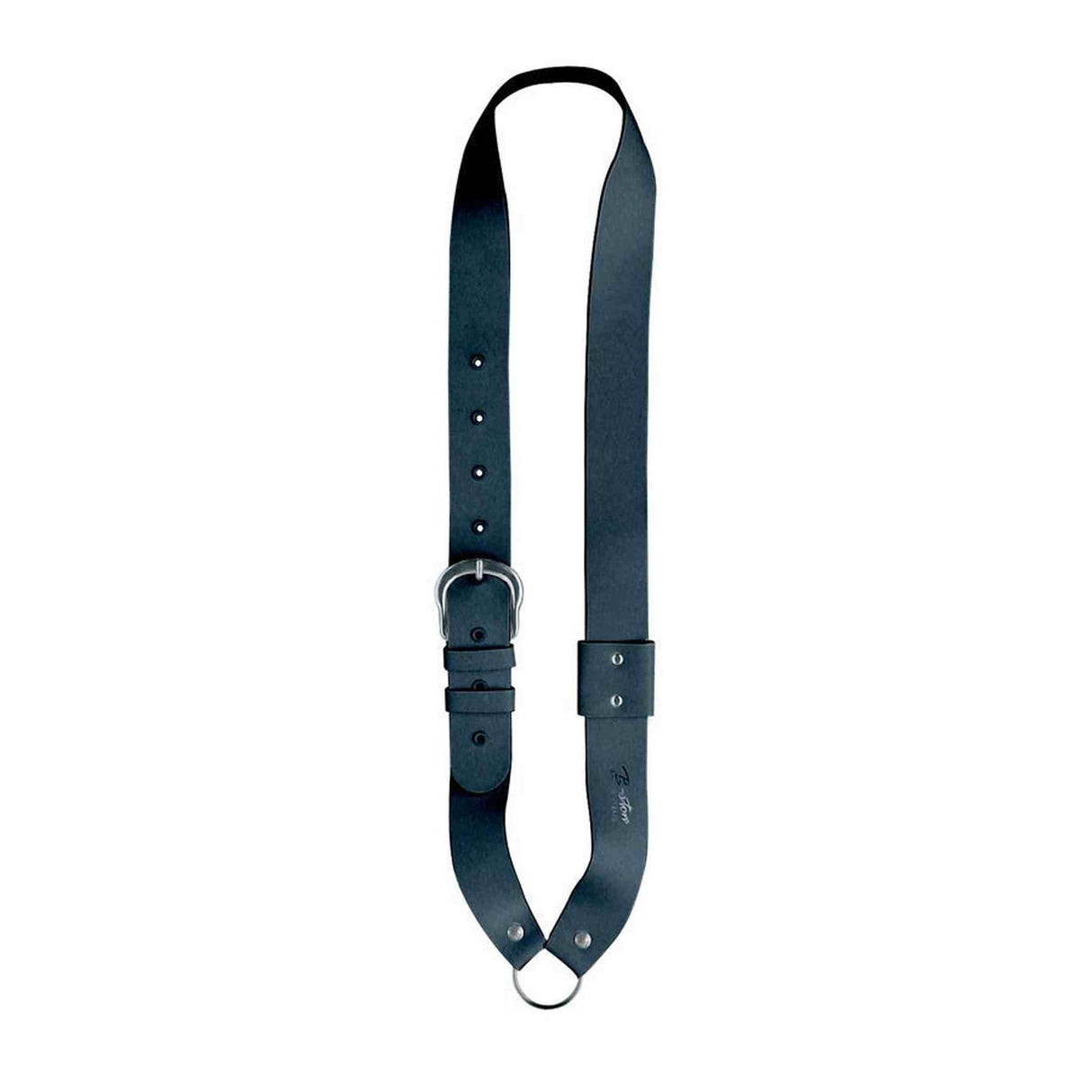 Boston JB-10-B Bandelier voor kleine trom (kindermodel), leder, zwart 140 cm x 4 cm