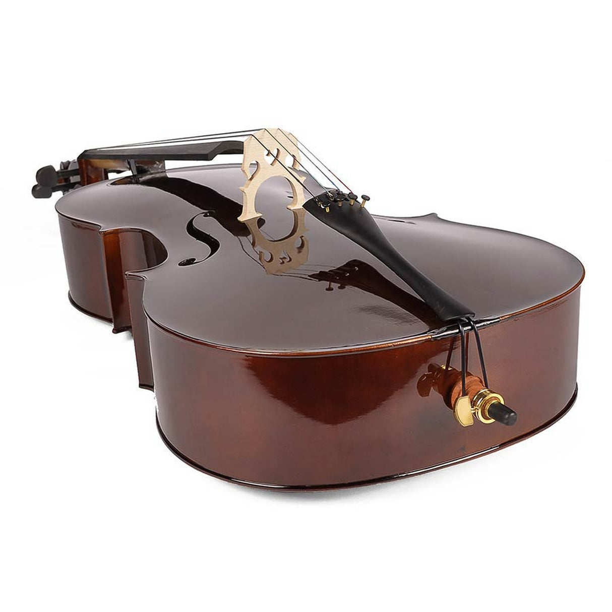 Leonardo LC-2018 cello set 1/8, geheel massief, nitro, ebben toebehoren, inclusief tas en strijkstok
