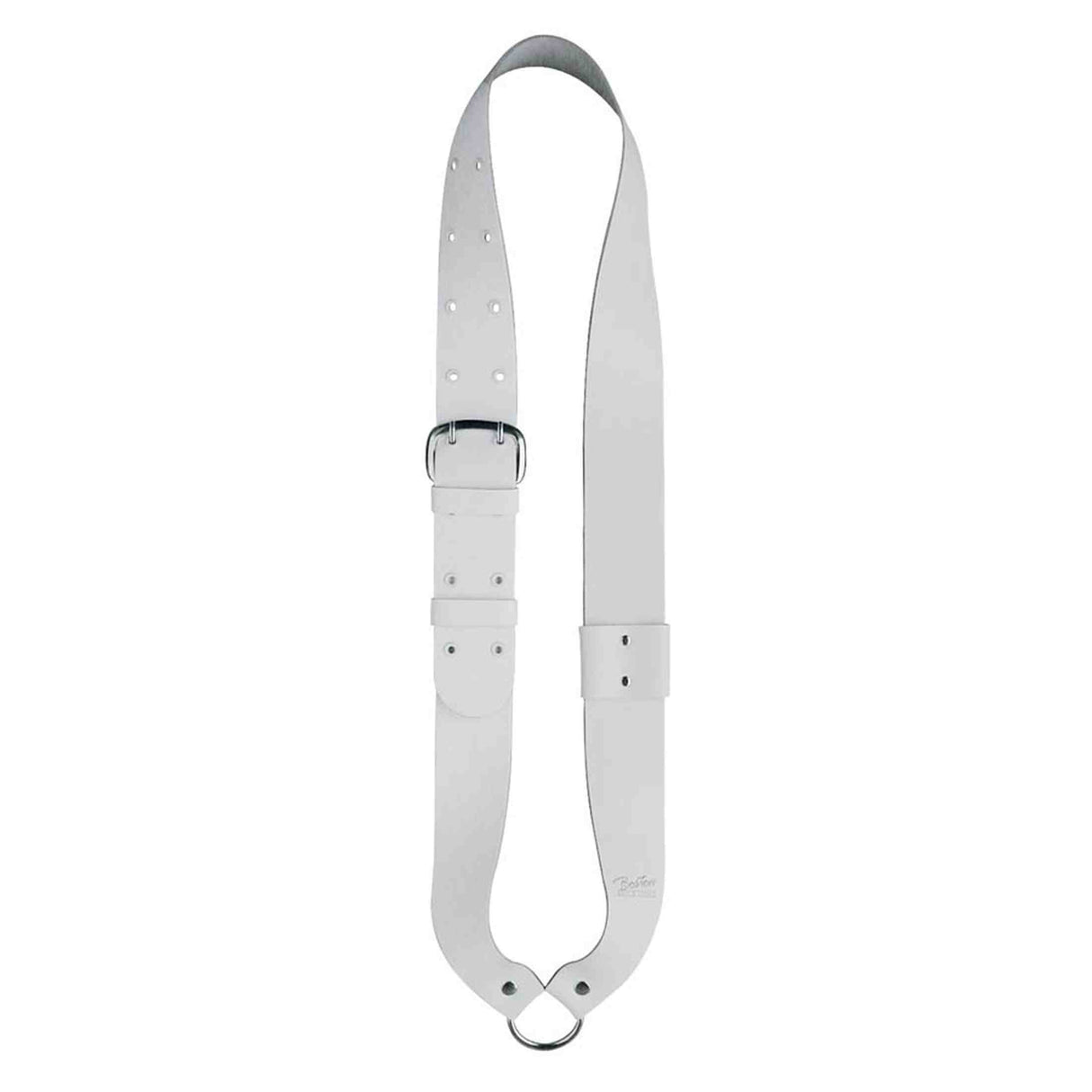 Boston SB-10-V Bandelier voor kleine trom, gevoerd leder, wit