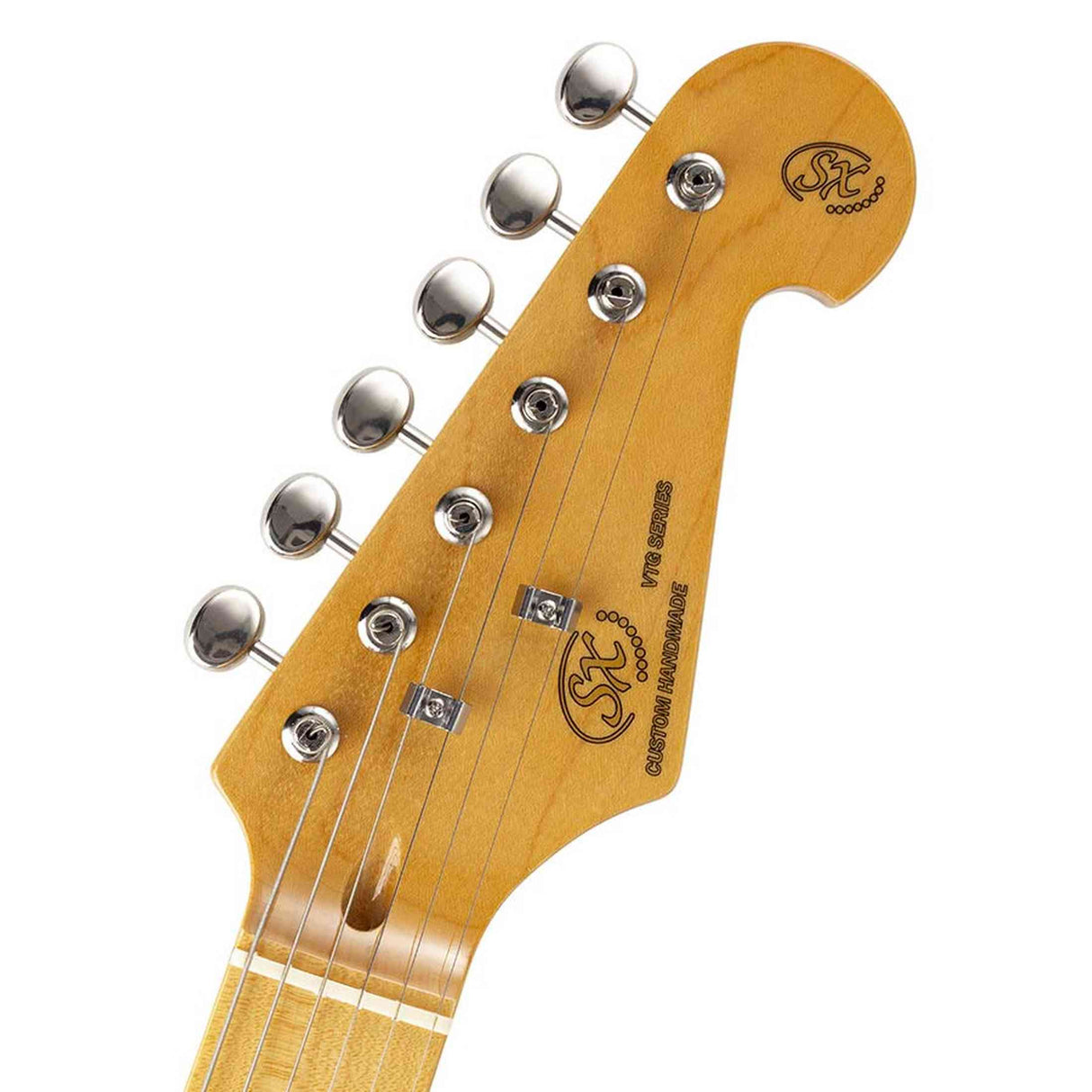 SX SST57-CAR elektrische gitaar – 3 single coils, vintage tremolo, Candy Apple Red + tas