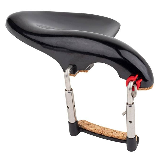 ELS CR-6018 chinrest bakelite Wendling model, 1/8, stainless steel clamps, antiallergical, made in Germany