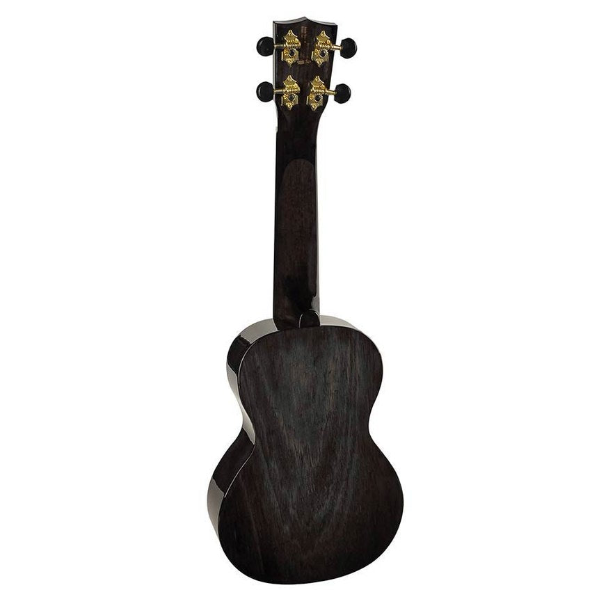 Mahalo MH2WTBK Hano Series Concert Ukulele Transparant Zwart Wide Neck