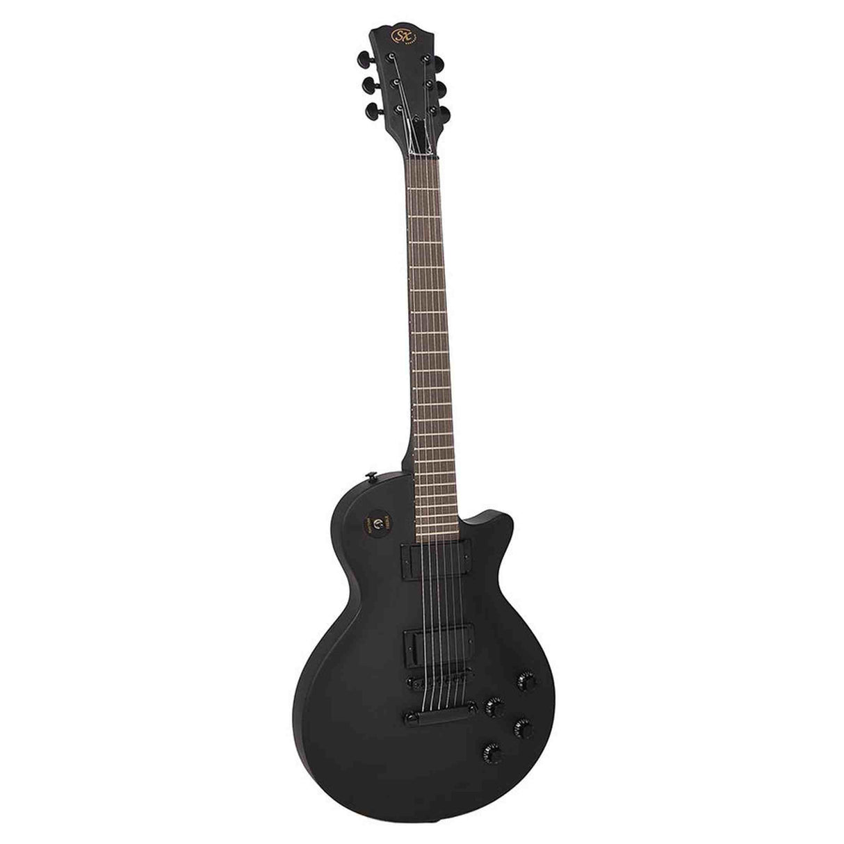 SX EE3S-SBK elektrische gitaar – LP Studio stijl, 2 humbuckers, lindenhout, mat zwart