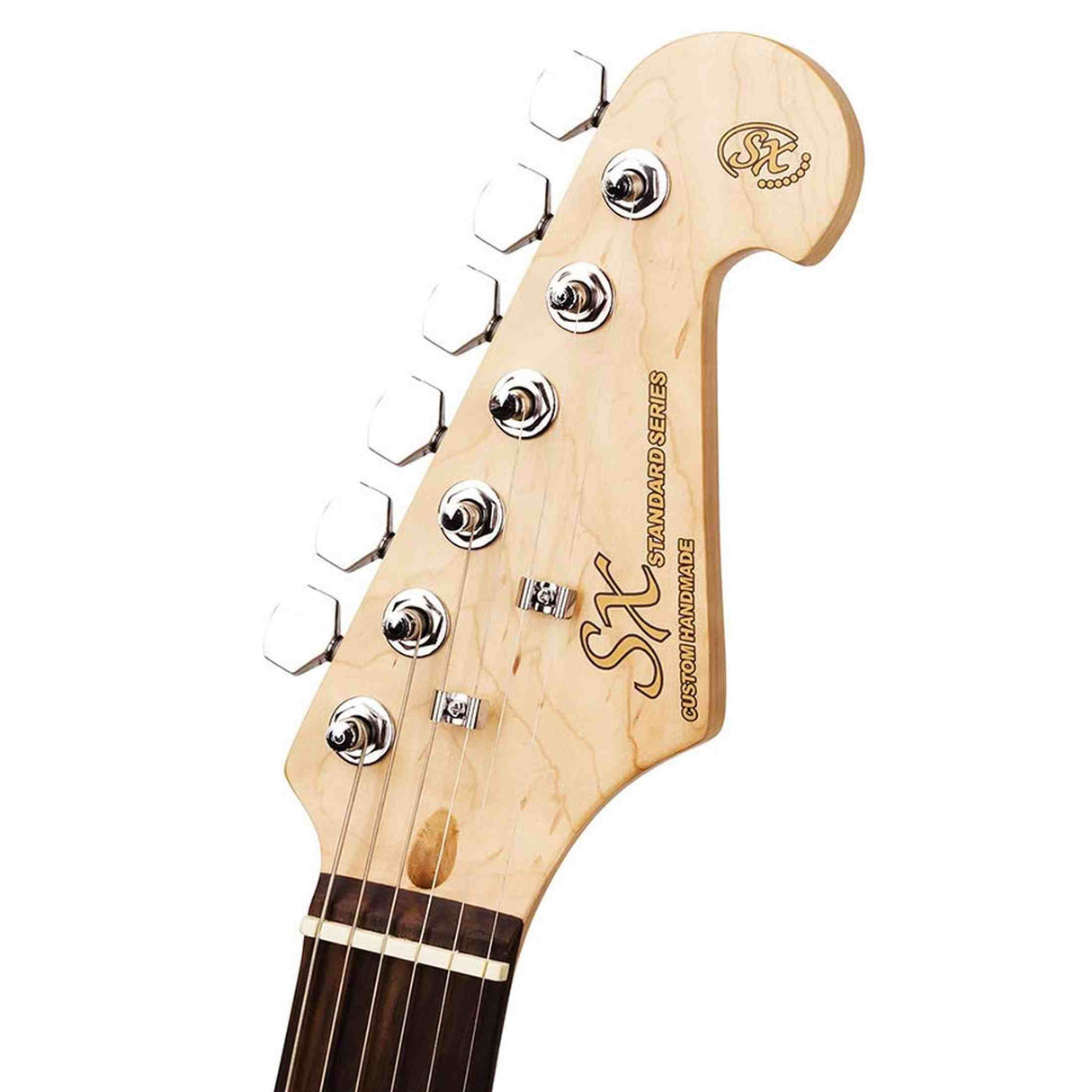 SX ED1/CAR elektrische gitaar – 3 single coil pickups, vintage tremolo, Candy Apple Red + tas