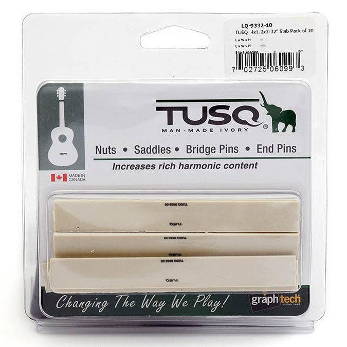 Graph Tech LQ-9332-10 TUSQ® Acoustic Saddle Blanks 10-pack 101,60 x 2,39 x 12,70 mm