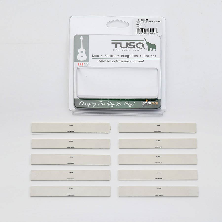 Graph Tech LQ-9332-10 TUSQ® Acoustic Saddle Blanks 10-pack 101,60 x 2,39 x 12,70 mm