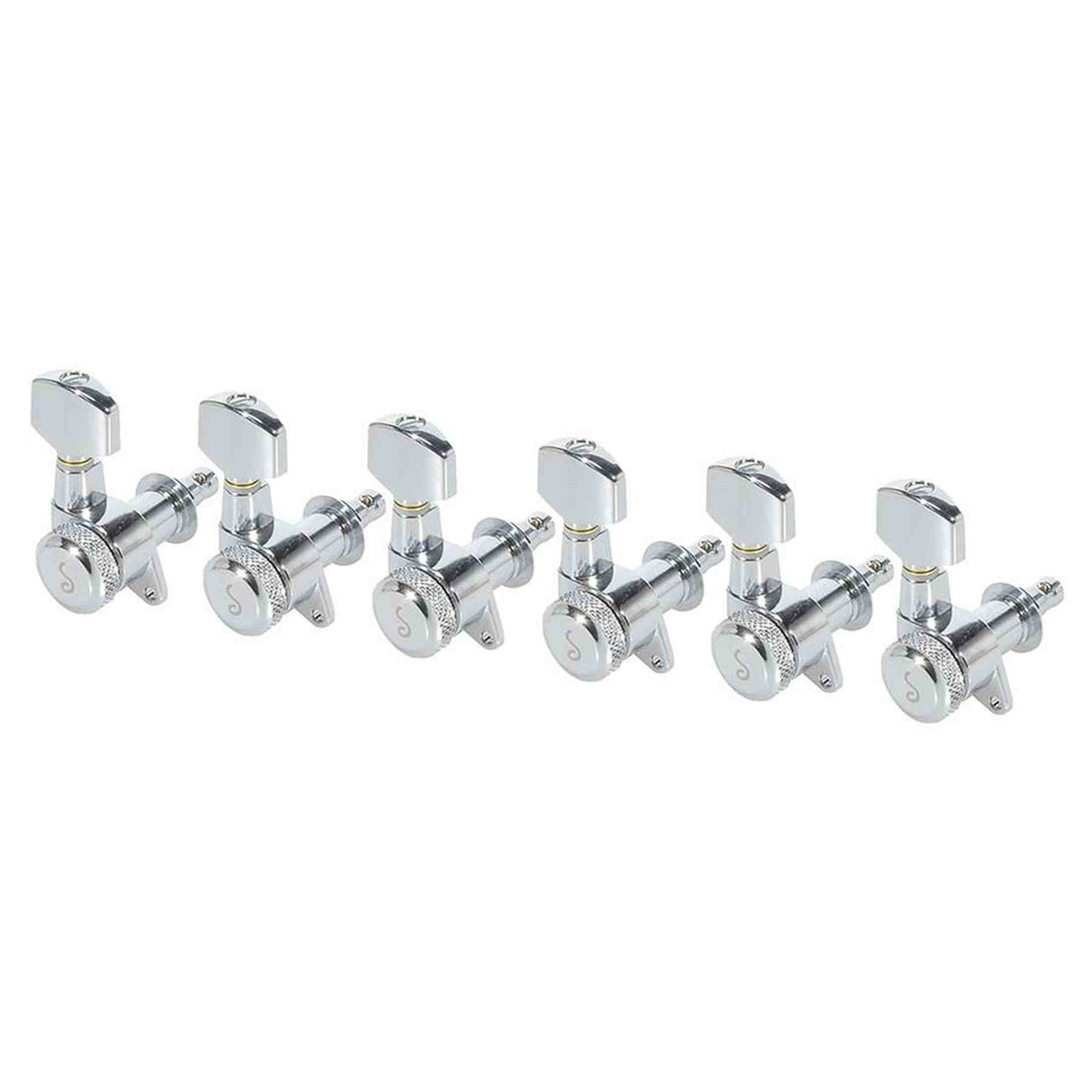 Schaller 0202200150 Stemmechanieken 6L met small metal pegs, staggered locking shaft, chroom