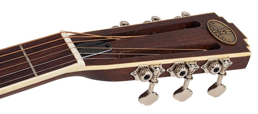 Royall WE14/NI West End Resonator 14-Fret – Bell Brass, Etched Nickel, Biscuit Cone, Softcase