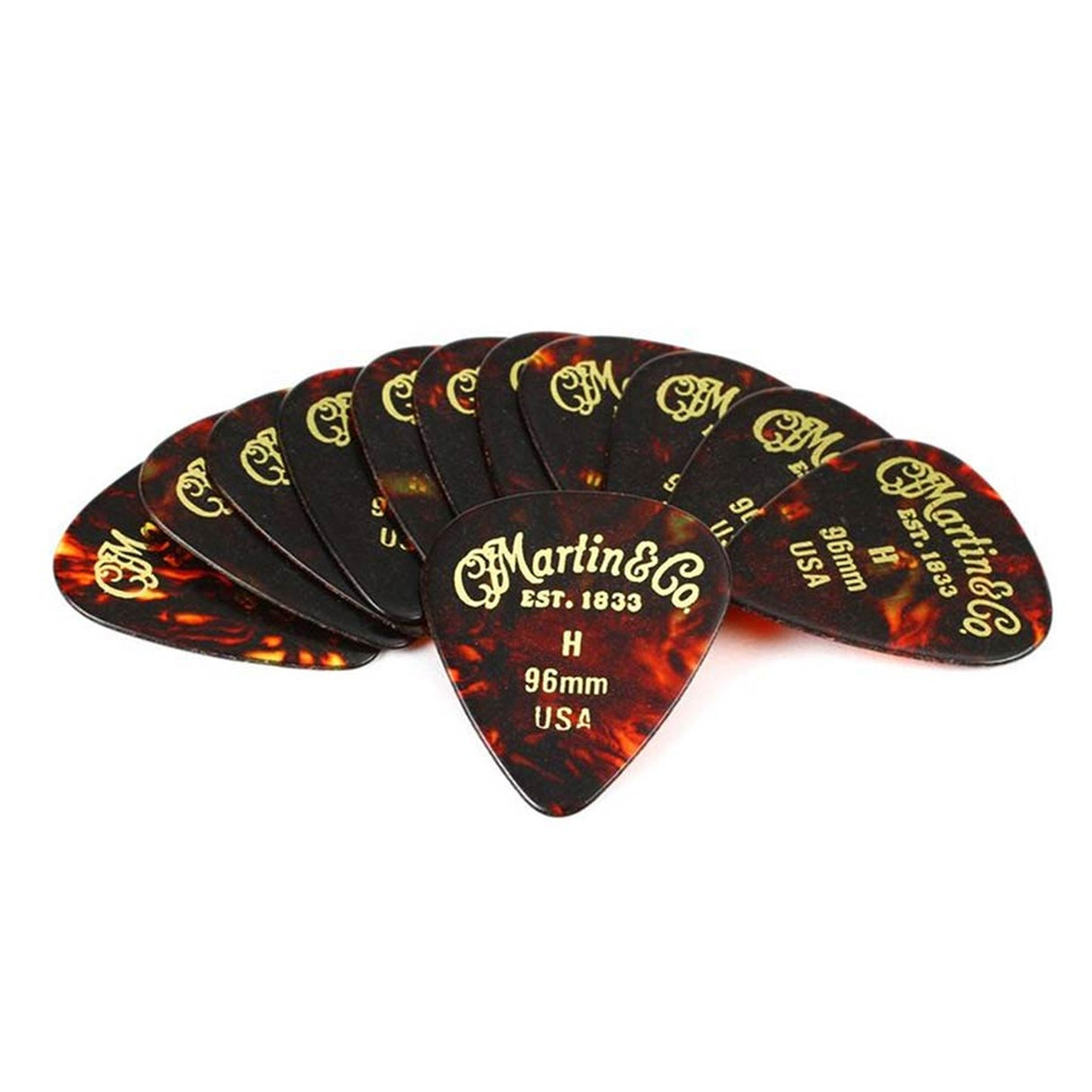 Martin SPA 18A0051 pick pack 351 vorm .96mm faux schildpad Zwaar 12 stuks