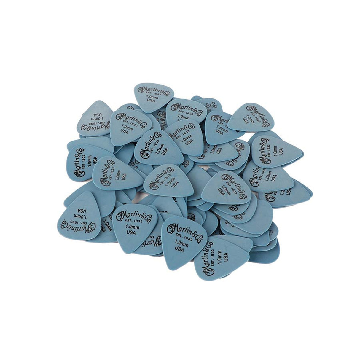 Martin SPA 18AP5100 72 stuks bulk zak van Delrin picks 1.00mm blauw