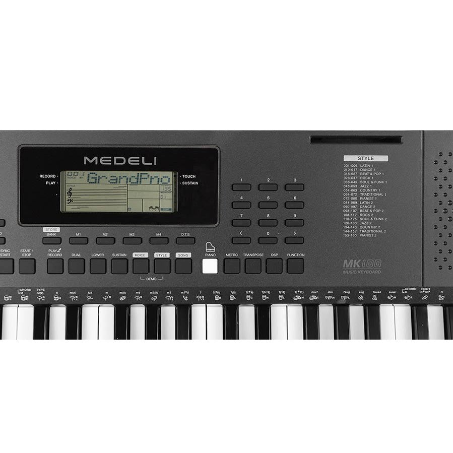 Medeli MK100 keyboard set aanslaggevoelig met les programma