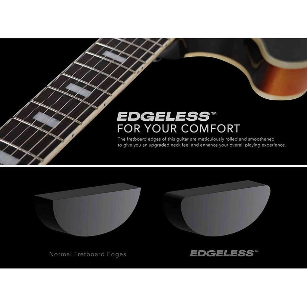 Sire Guitars H7/STR electrische archtop gitaar, esdoorn, see through red