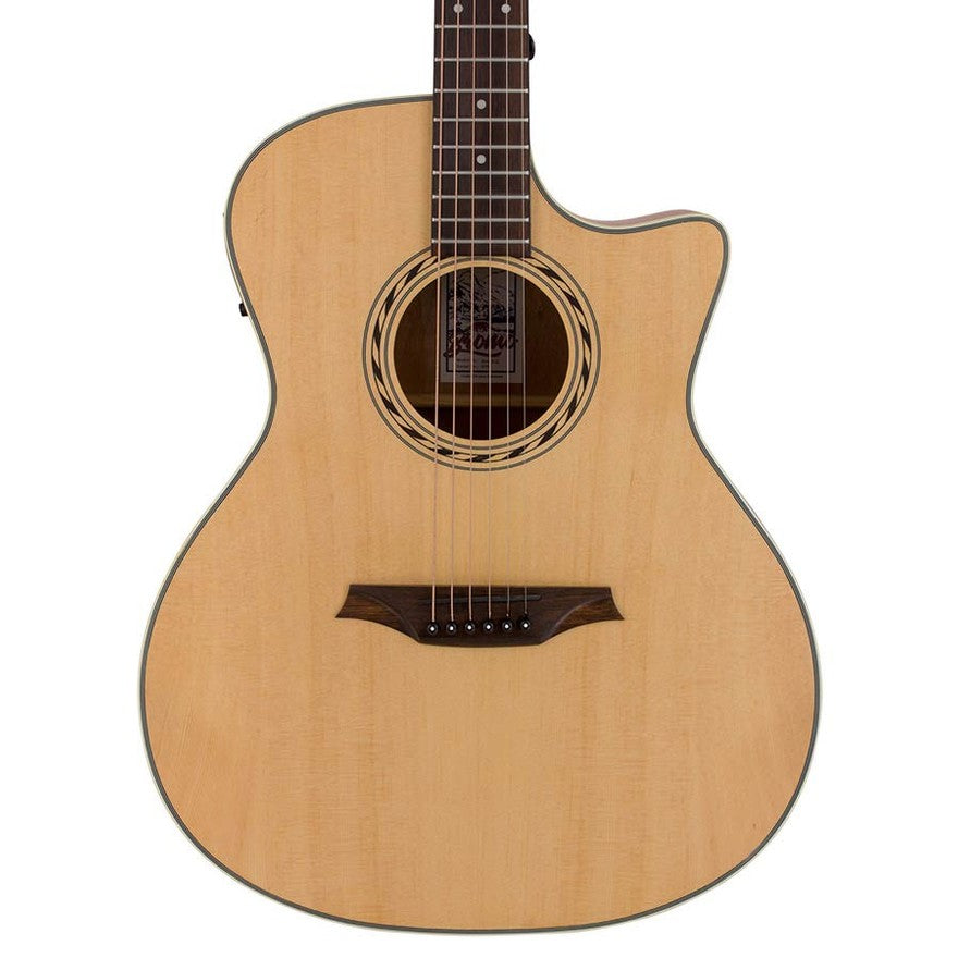 Bromo BAA2CE Appalachian Series auditorium naturel semi akoestische western gitaar