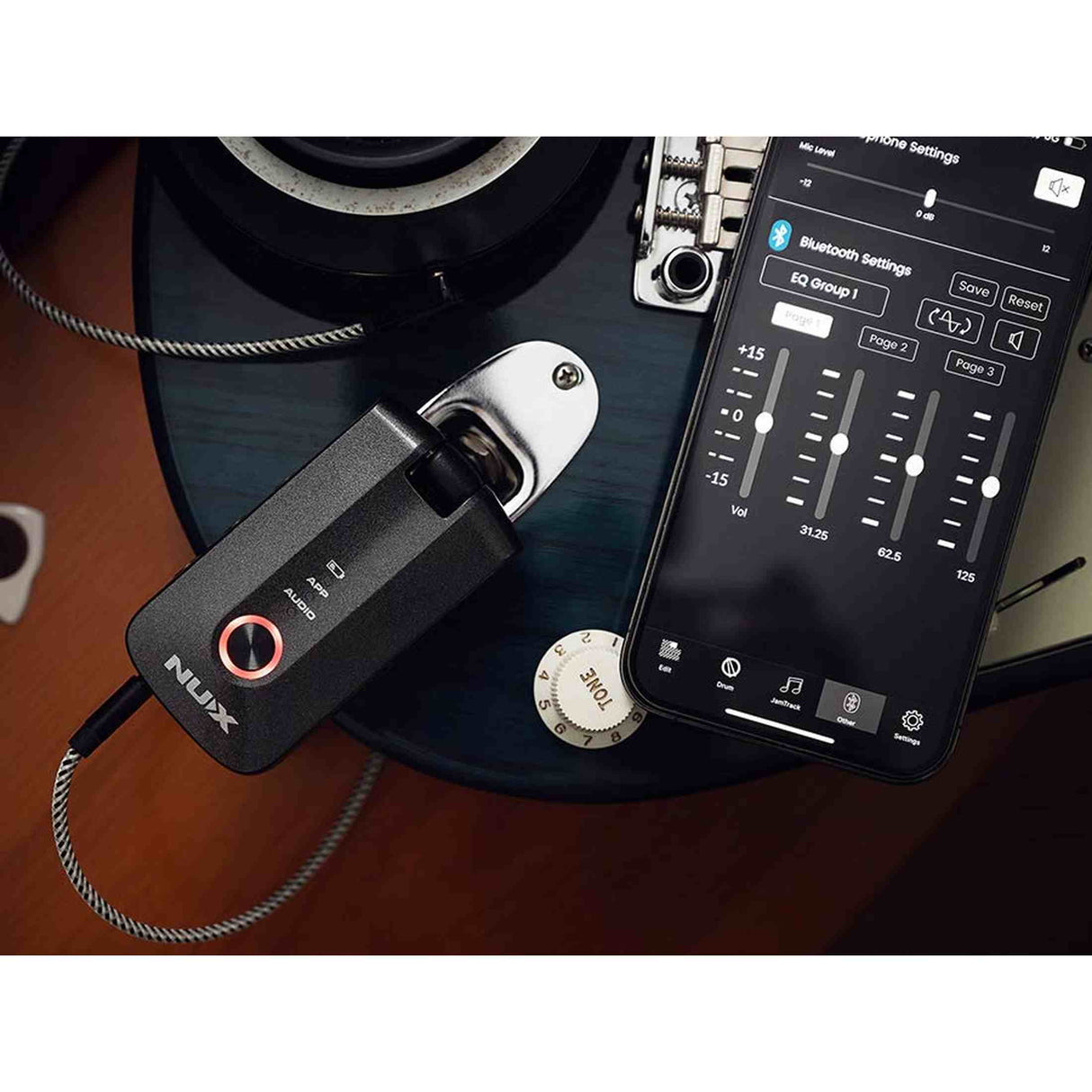 NUX MPLUG-PRO Mighty Series hoofdtelefoonversterker met pro-modulatie, IR, Bluetooth en livestreaming