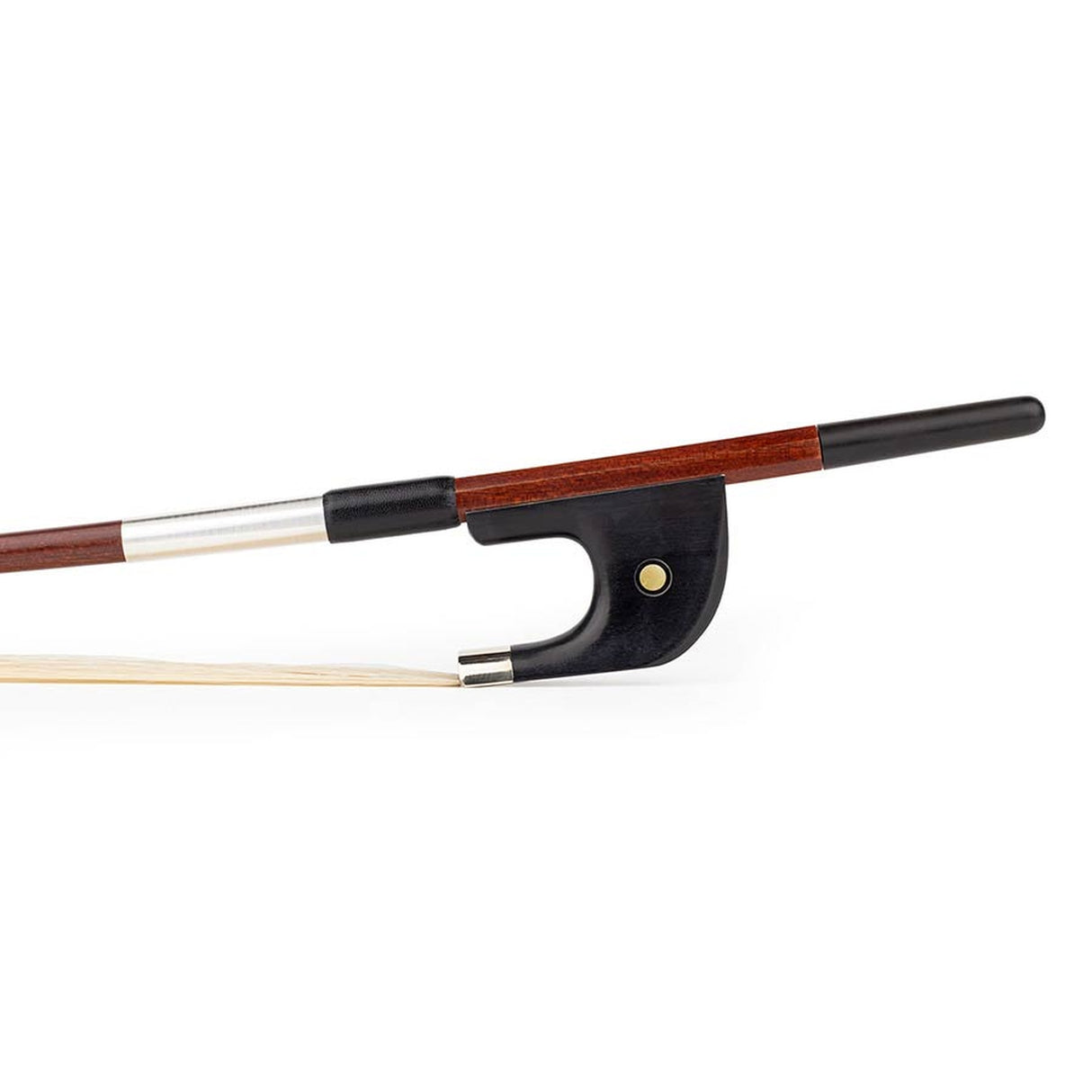 ELS FBDG-5034-W German d. bass bow, 3/4, carbon fiber/pattern, round, ebony frog, parisian eye, nickel mounted