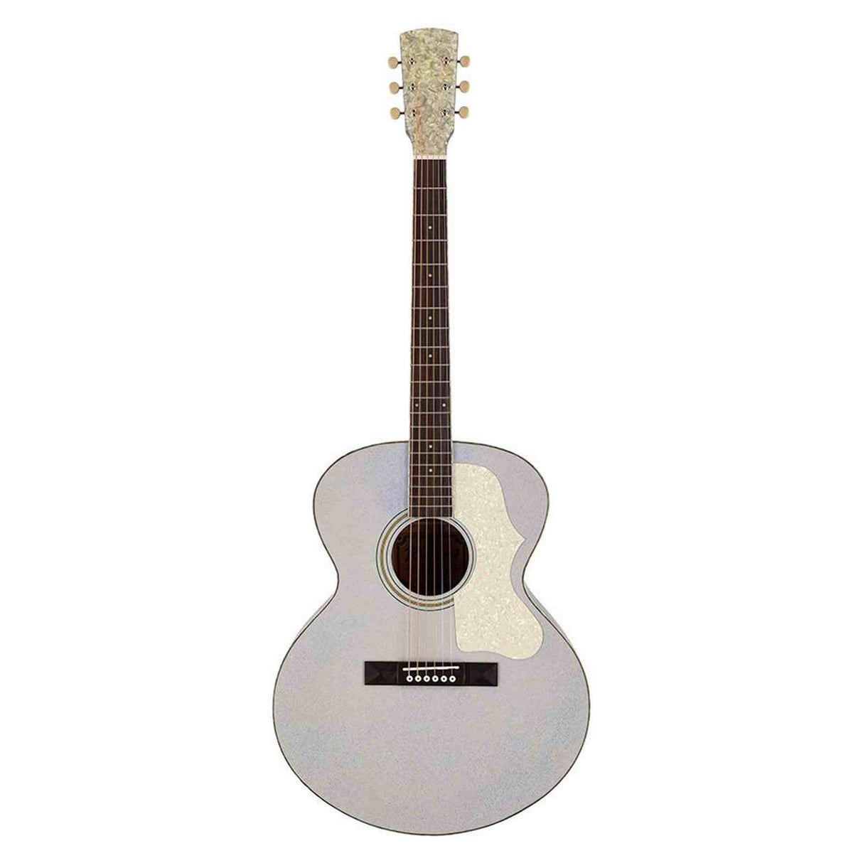 Richwood HSJ-55-GS Heritage Series Jumbo Jumbo Massief Bovenblad Akoestische Gitaar zilver metallic Hoogglans
