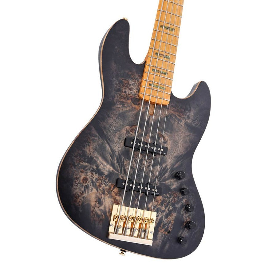 Sire V10 5/TBKS Marcus Miller 5-snarige actieve basgitaar Transparent Black Satin
