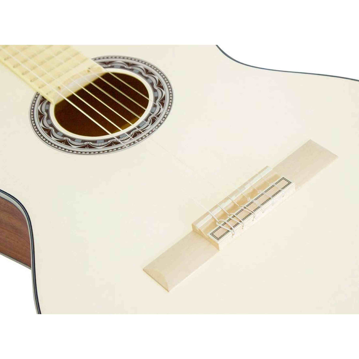 Valencia VC354HVR Klassieke Gitaar 4/4 – Sitka Spar & Mahonie, Ivoor, Inclusief Tas, Standaard en Stemapparaat