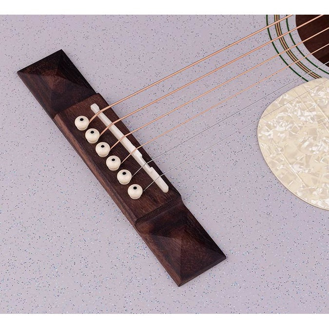 Richwood HSP-55-GS Heritage Series parlor akoestische westerngitaar zilver metallic