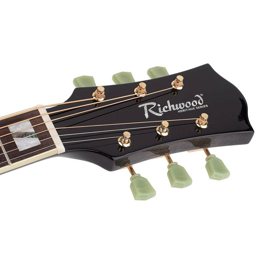 Richwood HSDS-42-TBK Heritage Series dreadnought akoestische western gitaar zwart