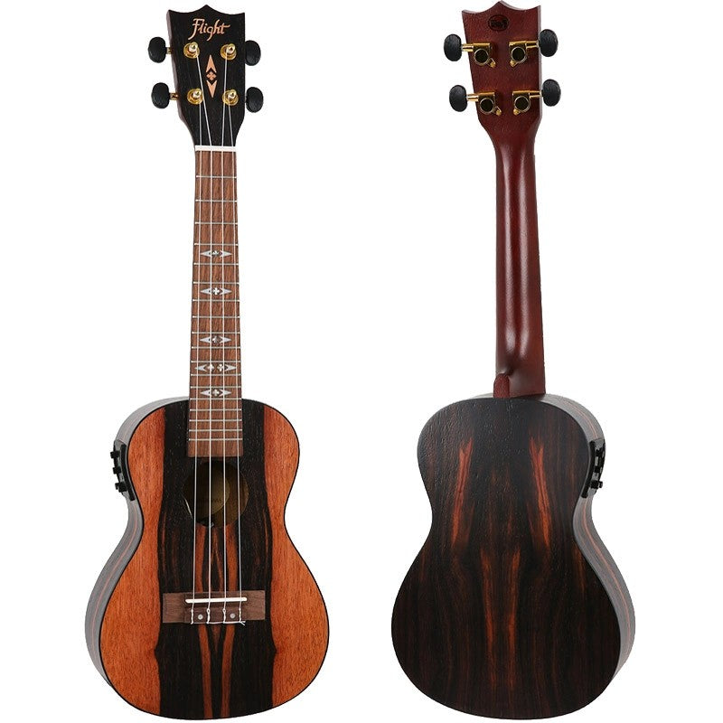 Flight DUC460 Amara EQ Elektrisch-Akoestische Concert Ukulele met Amara Body, Pickup en Aquila Super Nylgut Snaren