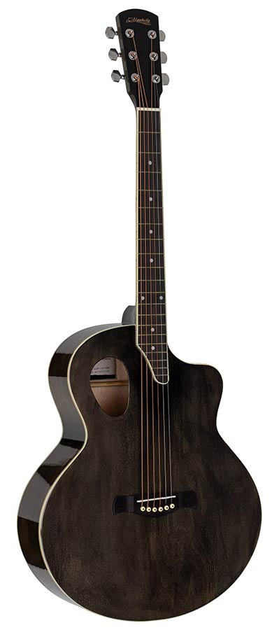 Nashville GOF-110-TBK Offset Soundhole Akoestische Gitaar Transparent Zwart