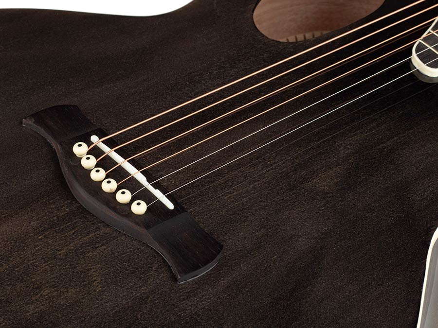 Nashville GOF-110-TBK Offset Soundhole Akoestische Gitaar Transparent Zwart