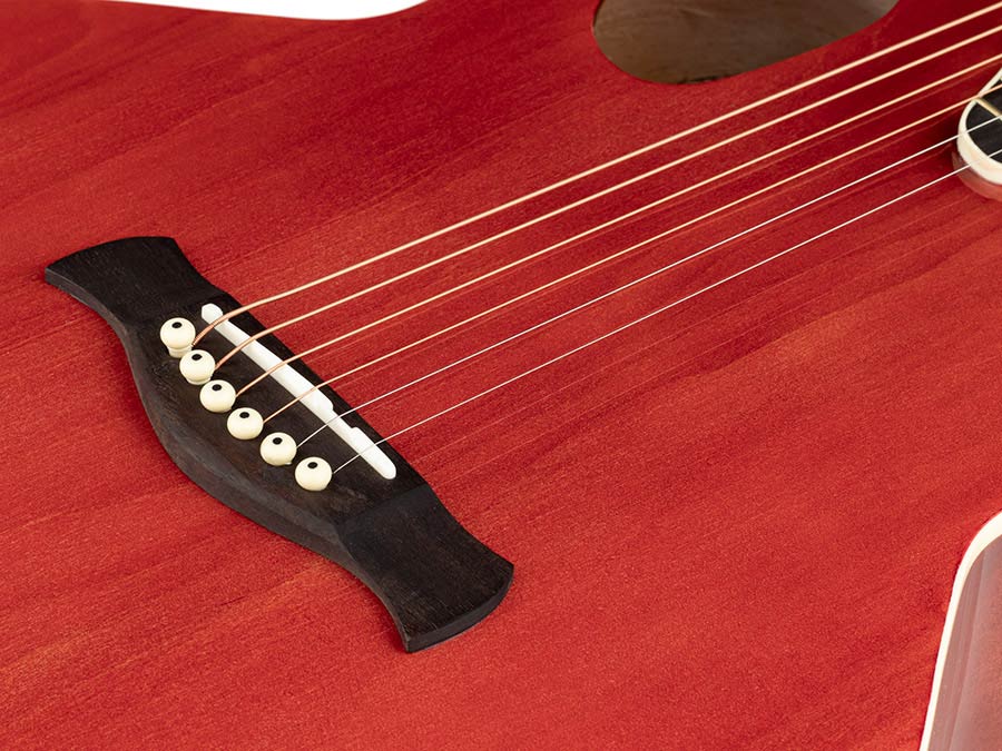 Nashville GOF-110-TRD Offset Soundhole Akoestische Gitaar Transparent Rode