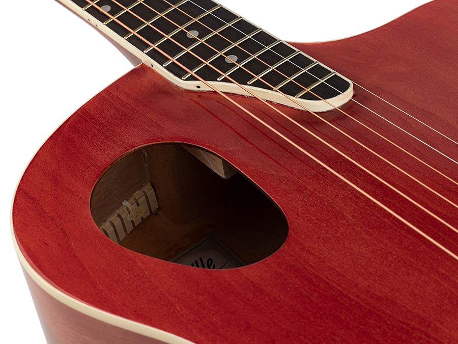 Nashville GOF-110-TRD Offset Soundhole Akoestische Gitaar Transparent Rode