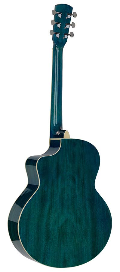 Nashville GOF-110-TBU Offset Soundhole Akoestische Gitaar Transparent Blauw