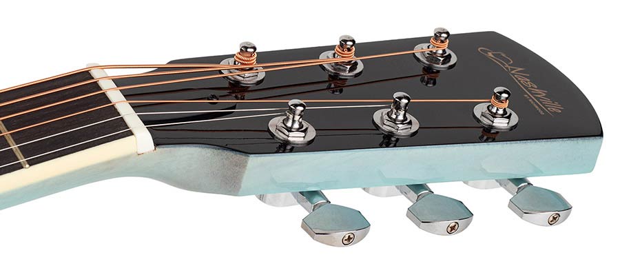 Nashville GOF-105-SBU Offset Soundhole Akoestische Gitaar Sky Blue Burst