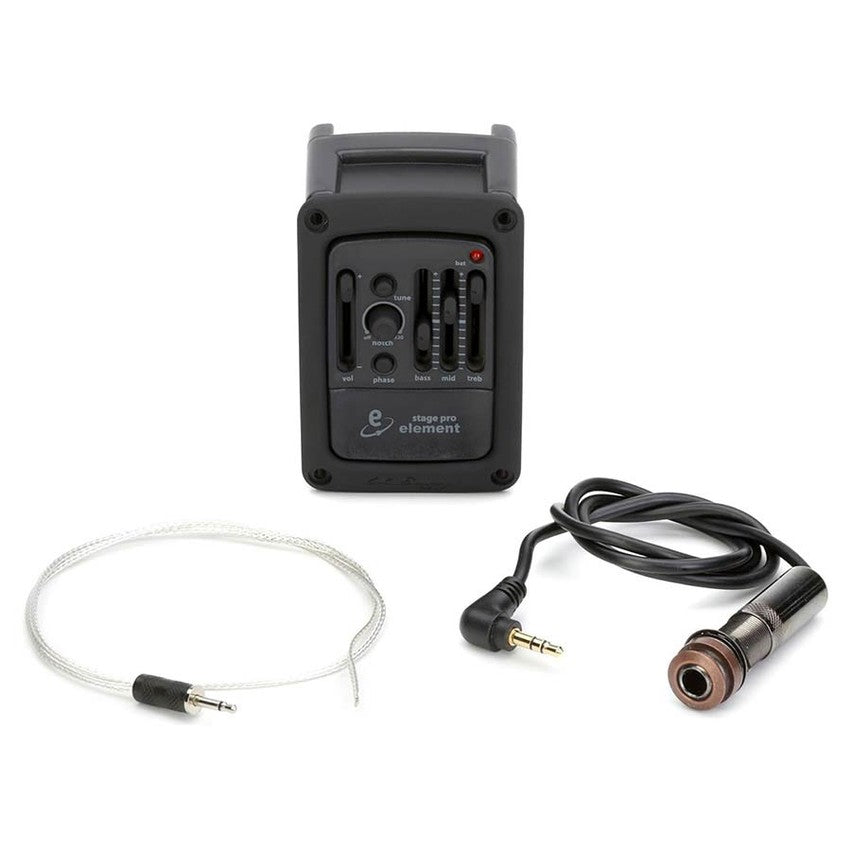 LR Baggs Stagepro Element Actief Pickupsysteem met Zijpaneel, 3-Band EQ en Tuner
