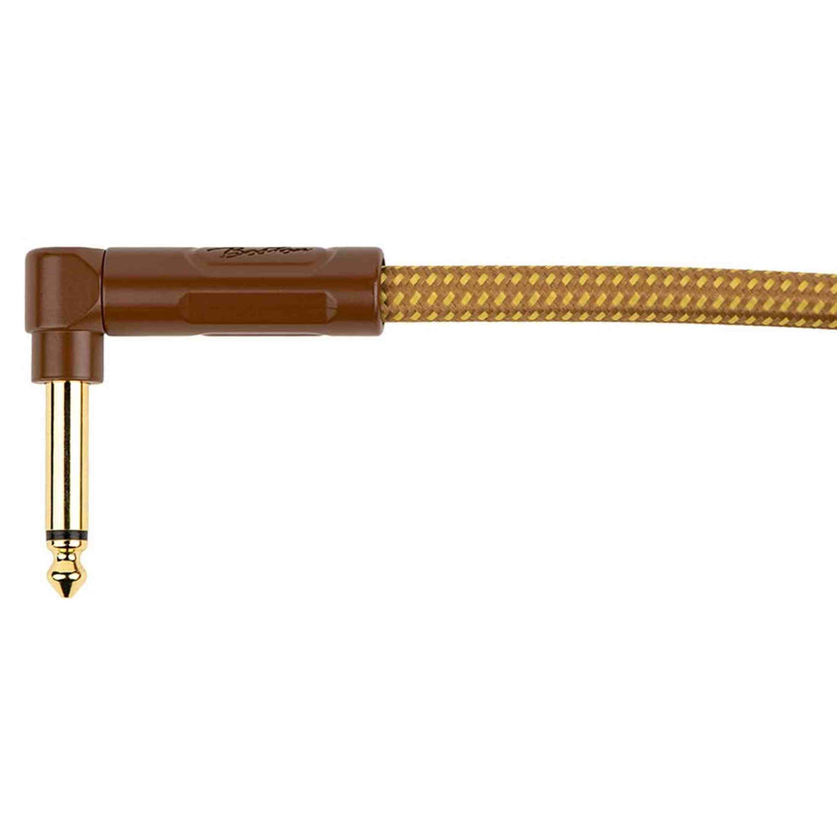 Boston GCRT-90A Prime Series woven jacket instrumentkabel jack–haakse jack 9 meter yellow tweed