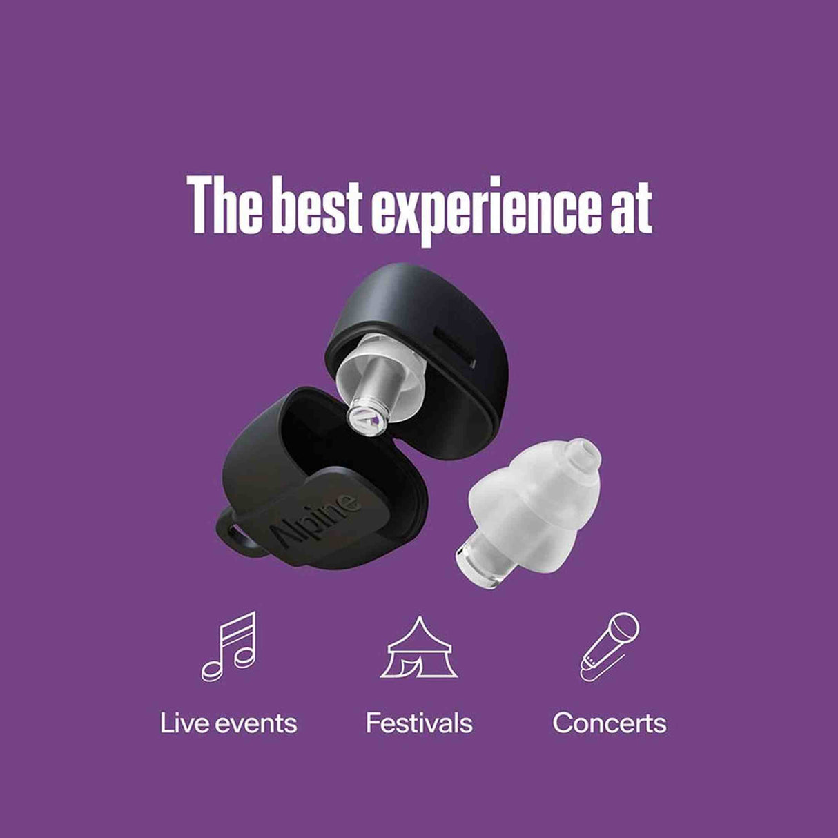 Alpine ALP-PP/PRO-TR PartyPlug Pro Oordoppen Transparant met Muziekfilter en 3 Maten