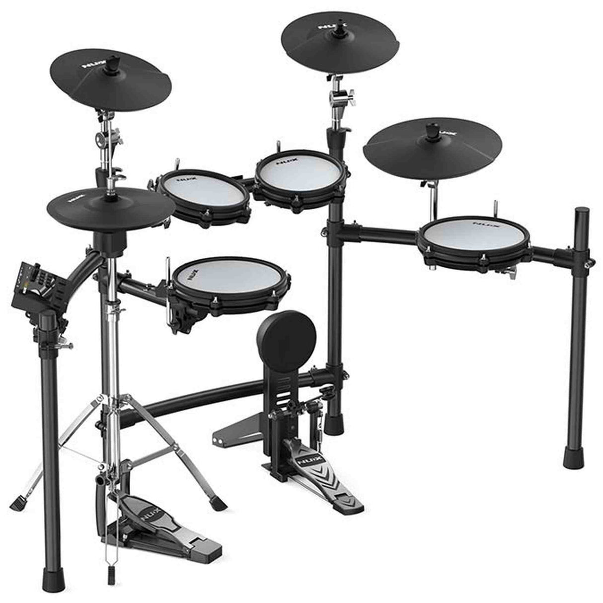 NUX DM-310H All Mesh Head Digitale Drumkit met 10" Snare, 8/8/10 Toms, 12"/14" Cymbals en Hi-Hat Stand