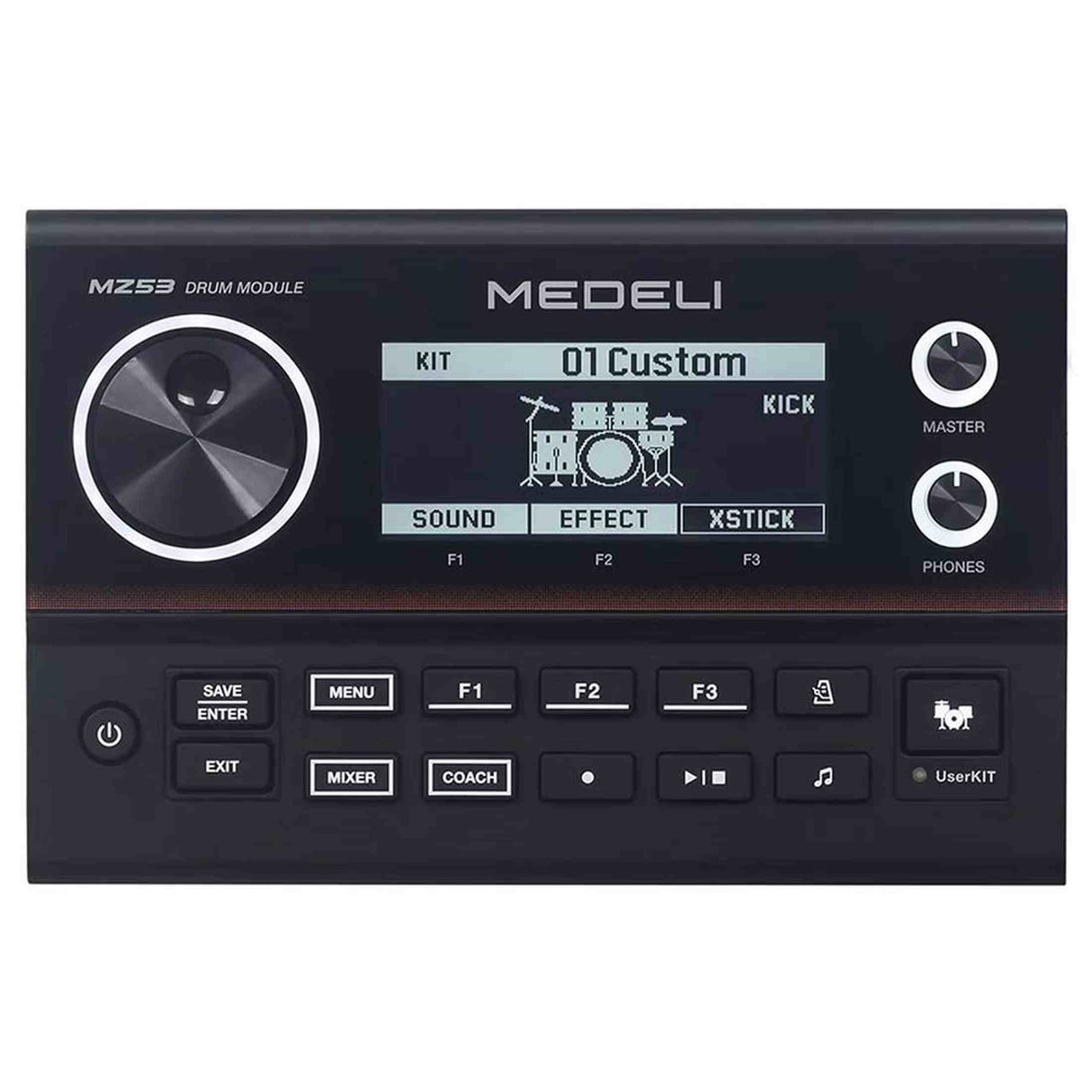 Medeli MZ538 Elektronisch Drumstel met Grote Mesh Pads, Bluetooth Audio, USB-MIDI en 31 Drumkits
