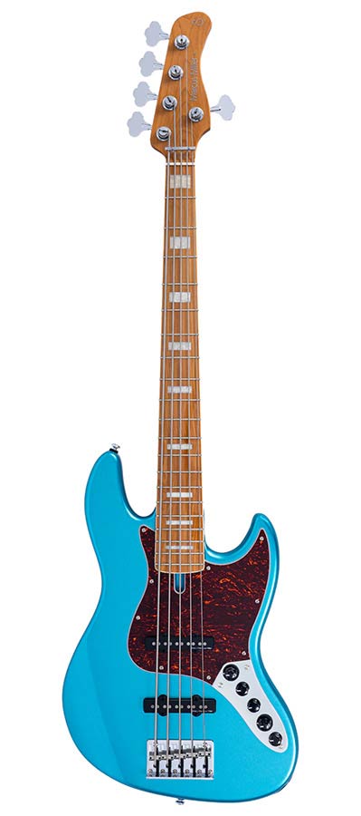 Sire V7N A5/TP Marcus Miller 5-snarige Actieve Basgitaar Tide Pool met Elzen Body en Heritage-3 Preamp