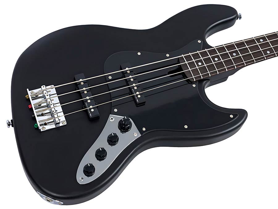 Sire V3N 4/BKS Marcus Miller 4-snarige Actieve Jazz Bas Satin Black met 2-Bands Preamp