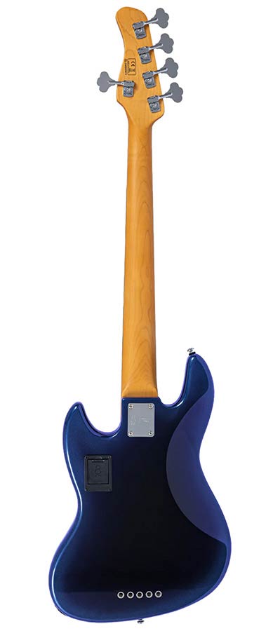 Sire V3N 5/MBB Marcus Miller 5-snarige Actieve Jazz Bas Midnight Blueburst met 2-Bands Preamp