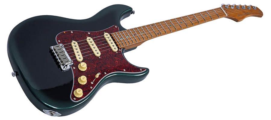 Sire S7N/DF Larry Carlton New Gen S-Style Elektrische Gitaar Dark Forest met Locking Tuners en Compound Radius Toets
