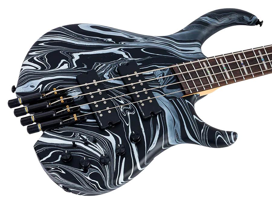 Sire M6H 4/BKSW Marcus Miller M6 Headless 4-String Active Basgitaar Black Swirl