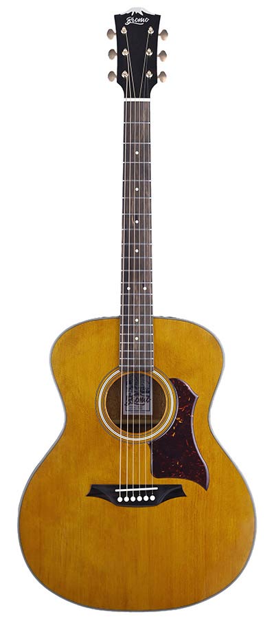 Bromo BAN2V Denali Series Grand Auditorium gitaar, torified solid spruce top, mahogany body, natural gloss, heavy duty tas